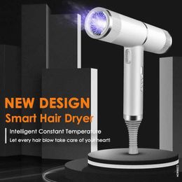 Hair Dryers Professional ion hair dryer with salon level performance and anti-static function high-power strong wind household styling tool Q240429