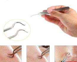 Stainless Steel Facia Acne Needle Blackhead Removal Needle Tweezers Face Care Beauty Repair Tools Clip Acne Remover Cleansing Tool1264354