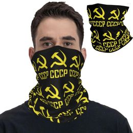 Scarves Hammer And Sickle CCCP Bandana Neck Cover Printed Soviet Union Coat Of Arms Balaclavas Mask Scarf Warm Headband For Men Women