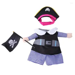 Cat Costumes Pirate Suit Portable Caribbean Style Cosplay Party With Hat Pet Supplies For Halloween Apparel