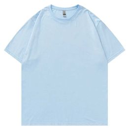 Men's T-Shirts Summer Cotton T shirts Men Harajuku Simp Hip Hop Solid color Brand Tops Clothing Casual Tshirt man strtwear Cool Ts Shirts H240508