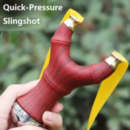 Arrow Strong Outdoor Hunting Shooting Slingsshots with High Precision Thickened Handle Flat Rubber Band Slingshot Hunting Acessories
