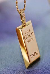 Fine Soild 18K Gold Filled Pendant Charm Wedding Pendants Necklace For Women Bridal Party Choker Jewelry3207738