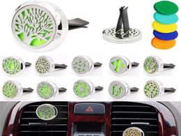 73 Styles Newest Aromatherapy Home Essential Oil Diffuser For Car Air Freshener Perfume Bottle Locket Clip with 5PCS Washable Felt2710072