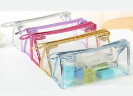 Transparent Cosmetic Bags PVC Zipper Clear Waterproof Makeup Bag Women Travel Toiletry Storage Bags Makeup Organiser Case 7styles 9773242