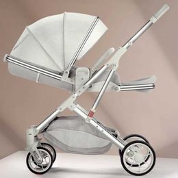Strollers# Double sided lightweight station wagon foldable high visibility newborn seated and inverted Q240429
