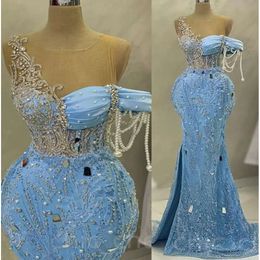 Cristais de miçangas ASO EBI MODO PROM PROM LANTE LACE LACE MERMAID ETA -MENIA Festa formal