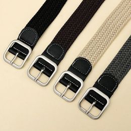 Elastic Woven Belt Female Ins Style Young Students Military Man Canvas Belt Luxury Mens Designer Belts Cinto Masculino De Luxo 240415