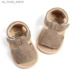 Sandals Small feet big style fashionable PU bow sandals suitable for girls and boys (0-18 months old) with soft rubber solesL240429