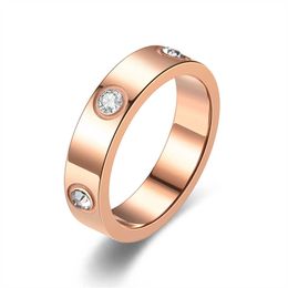 With genuine box Love Ring Men and Women Luxury and exquisite ring Fashionable New Hot Selling Style Smooth Diamond Ring with cart original rings