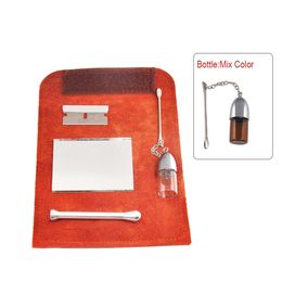 smoke shop Accessories tobacco smoke set leather smoke folder five -piece pill cured box cigarette spoon bong dab rig