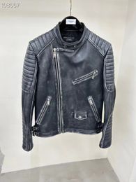 cool Mens real genunine leather designer brand jacket outwear designer Luxury gift Fathers Day Winter Xman007