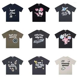 Men's T Shirts Frog Drift BROKEN PLANET Fashion Brand Quality Foaming Printing Graphics Vintage Clothing Loose Tees Tops Shirt for Men 8292