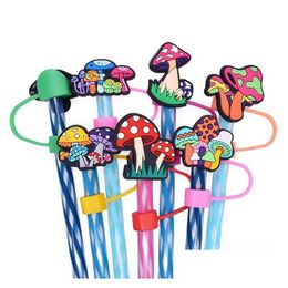 Drinking Straws Cute Cartoon Drink St Topper Charms Decoration Accessories Pvc Dust Plug Party Mini Gift Drop Delivery Home Garden K Dhie9