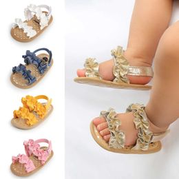Сандалии Visgogo Baby and Womens обувь детская плоская обувь мягкие резиновые подошвы Antipl Summer Lace Baby Shoesl240429