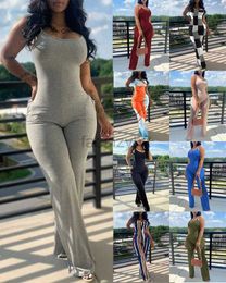 Women's Jumpsuits & Rompers Designer pants Spring/Summer Fashion Printed camisole jumpsuit for women