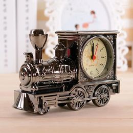 Table Clocks Alarm Clock Vintage Locomotive Model Design Living Room Bedroom Silent Electronic Digital Desk Watches Relog