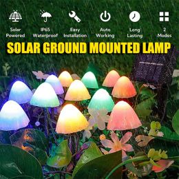 Decorations Solar LED Mushroom String Lights Outdoor Waterproof Solar Powered In Ground Lights Decoration For Christmas Garden Lamp