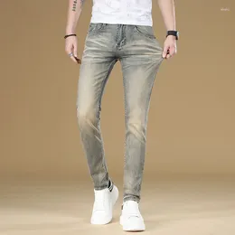 Men's Jeans 2024 Spring And Autumn Fashion Trend Solid Color Retro Stretch Casual Slim Comfortable High Quality Pants 28-36