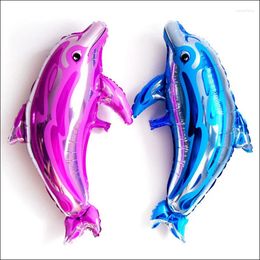 Party Decoration 5pcs Dolphin Aluminium Balloons 18-inch High-quality Blue Pink Wedding Room Birthday Foil