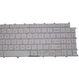 Laptop Keyboard For LG 15Z980 15ZD980 English US White Without Frame & With Backlit Orange Mark SN3870BL1