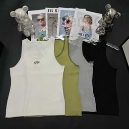 Camisoles & Tanks designer luxury 24 Spring/Summer Yang Mi Same Fashion Slim Fit and Age Reducing Knitted Tank Top for Women XTCT