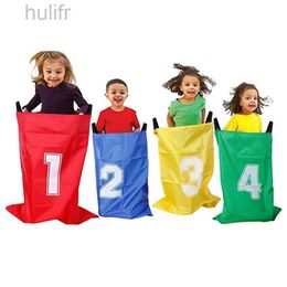 Sand Play Water Fun 4Pcs Kids Fun Outdoor Sports Props Kangaroo Jumping Bag Sack Race Games Parent-child Interactive Sense Training Preschool Toys d240429