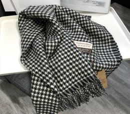 Winter scarf women autumn Luxury highquality wild cashmere long thick black white houndstooth warm Shawls scarves for 2111108935263