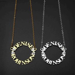 Pendant Necklaces Personalised Name Necklace Customization Two Name Necklaces Letter Name Pendant Name Jewellery Womens Christmas GiftWX