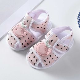 Sandaler baby sommar sandaler barns dukskor avslappnade mjuka babyskor småbarn först flyttar pojkar och flickor Sandalsl2429