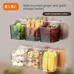 Kitchen Storage Rack Easy Installation Durable Materials Convenient Garlic Ginger Onion Fashionable Top Wall Box