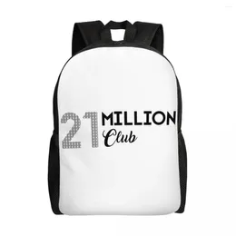 Backpack 21 Million Club Art Premium Shoulder Vintage Large Capacity Creative Durable Cozy Infantry Pack Unisex