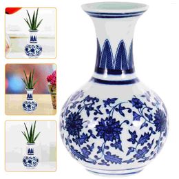 Vases Chinese Blue White Vase Oriental Bottle Ginger Jar Traditional Ceramic Flower Home Decor