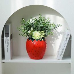 Vases Ceramic Pot Strawberry Shape Bottle Planting Vase Home Decor