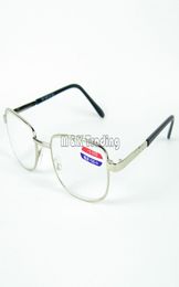 Full Rim Silver Color Metal Frame Elderly Reading Glasses With Power Lens Farsightedness 20pcs Shipment2750451