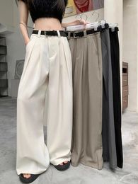 Women's Pants Spring Black Suit Long Women Fashion High Waist Casual Trousers Woman Korean Style Solid Office Pant
