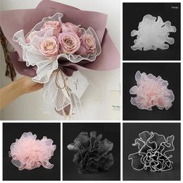 Decorative Flowers Gauze Flower Bouquet Packaging Material Pearl Lace Yarn Wrapping Paper Valentine's Day Shop Gift Mesh Accessories