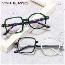 Fashion Round Glasses Frame Women Men Clear Lens Square Optical Spectacle Goggles Female Eyeglass Frames for 240424