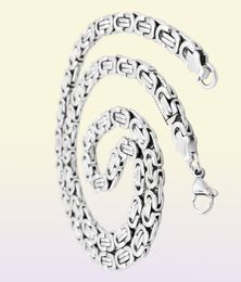 Fashion Jewellery Stainless Steel Necklace 6mm 8mm 11mm Box Byzantine Link Chain Silver Colour For Mens Womens SC07 N5120514