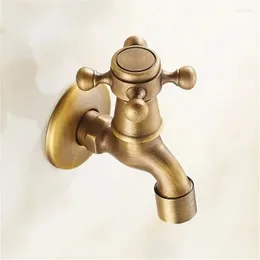 Bathroom Sink Faucets Faucet Antique Brass Water Tap Decorative Outdoor Garden Bibcock Washing Machine Taps