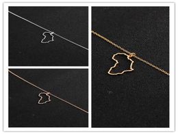 30PCS Outline African Country Map Necklaces Continent Egypt South Africa Kenya Nigeria Ethiopia Profile Charm Pendant Chain Women 5937026