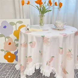 Table Cloth Fashion High Sense Round Waterproof Tablecloth 2024 Yellow