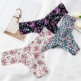 Women's Panties Women Floral Lace Seamless Bow Decor Low Waist Thin Quick Dry Soft Breathable Anti-septic Elastic Lady Underpants Brief