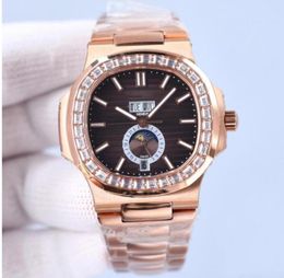 Multicolor style Dial Man watch Classic Mens Watch Case With Diamonds Oval Dial watch Mechanical Automatic Watches Sapphire Waterp6675380