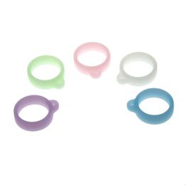 20mm Silicone Lanyard Band Luminous Glow in the Dark Silicon Necklace O Ring Clips String Neck Rope Chain Strap Mix Colours