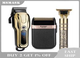 Kit For Men Barber USB Rechargeable Professional Cordless Hair Clipper Shaver Beard T-Outliner Cutting Machine X06258150304