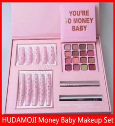 2019 HUDAMOJI Makeup 4 in 1 Set MONEY BABY Makeup Set Eyeshadow Lipstick Lip Gloss Mascara Eyeliner So Rich Suit 9950746