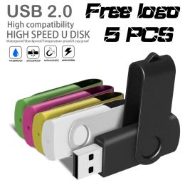 Drives 5Pcs/Lot USB 2.0 Flash Drive 4GB 8GB Pendrive 16G 32GB Flash Memory Stick 64GB Hight Speed Pen Drives Storage key Usb Free Shipp