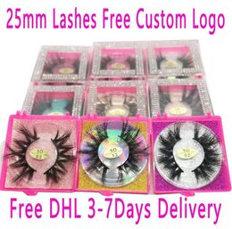 25mm Mink Lash Vendor 3D 100 MinkHair False Eyelashes Dramatic Long Wispies Fluffy Eyelash Full Strips Lashes Extension Makeup to7665529