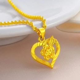 9999 gold necklace womens real 24K pendant Jewellery fashion hundred items 240422